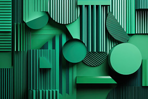 Geometric green patterns created wit, a Photo by Iftikhar Alam