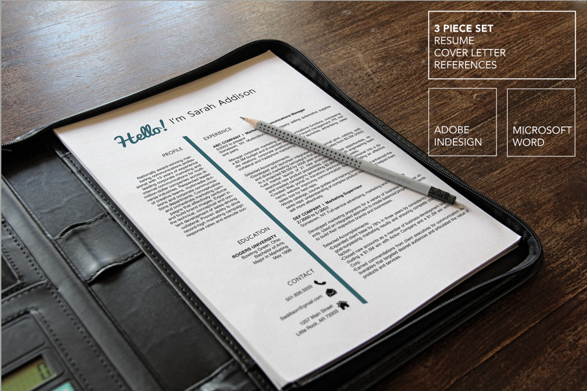 3 Page Resume Template | Fun, a Resume Template by Scribbled Napkin Design (Photo 1 of 4)