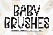 Baby Brushes | Script Font, a Script Font by Scratchones (Thumbnail 1 of 8)