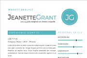 3 in 1 aqua round initials resume, a Resume Template by Inkpower (Thumbnail 4 of 5)