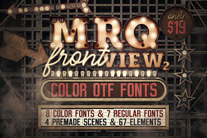 Marquee Front View - Color Fonts, a Font by TVartworks