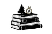 Vintage Book Stack Adventure Bundle, an Illustration by Designs_River (Thumbnail 31 of 31)