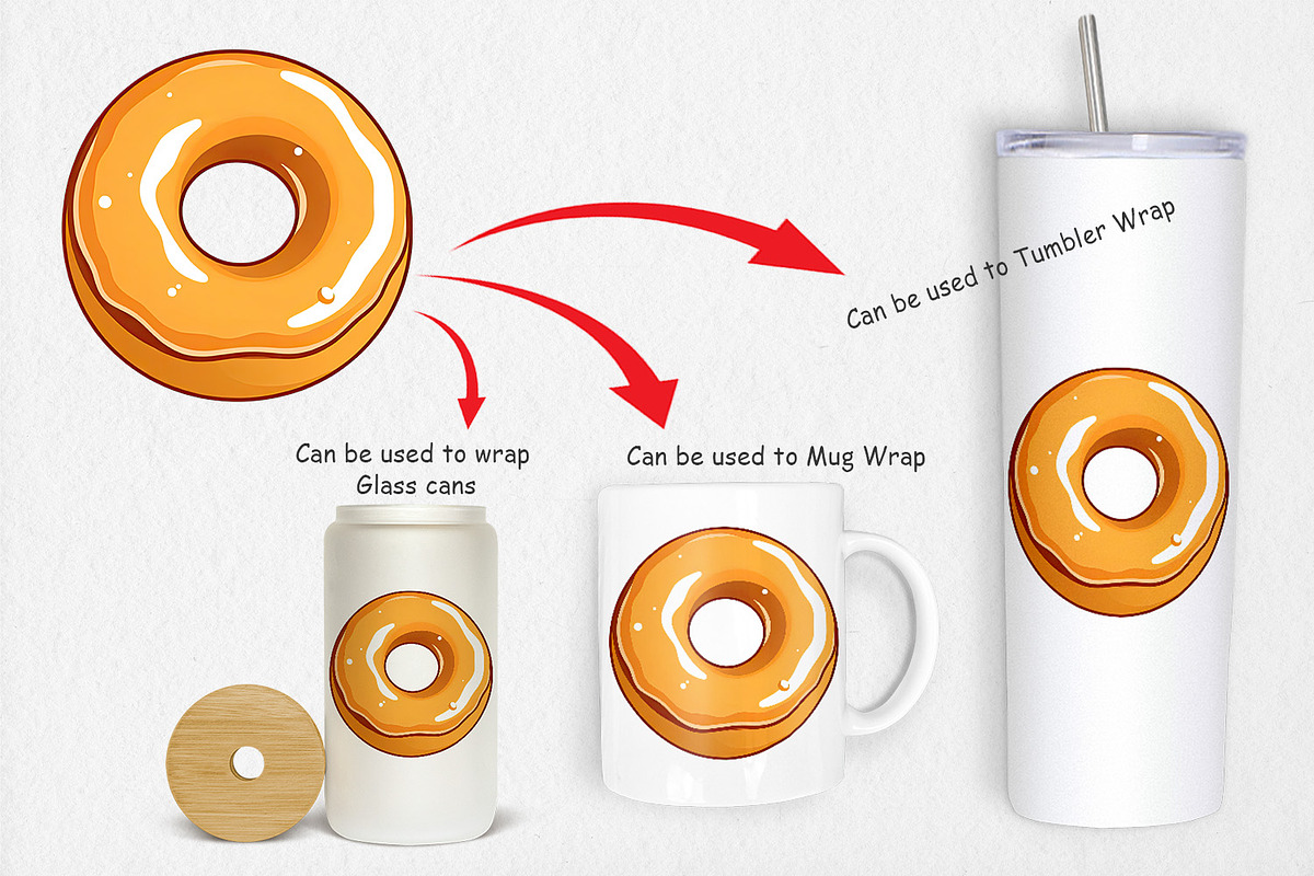 Glazed Donut Clipart, a Graphic by Artnoy (Photo 4 of 5)