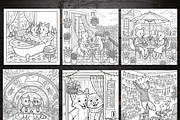 Cozy Animal Couple Coloring Pages, a Brochure Template by LA Design (Thumbnail 2 of 10)