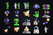 3D Alien Illustration, an Object 3D Model by SLAB! Design (Thumbnail 4 of 4)