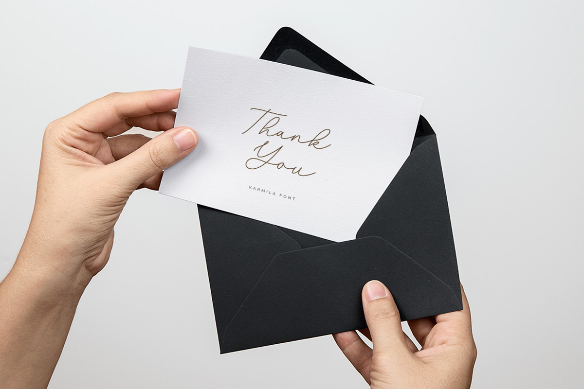 Karmila - Chic Handwritten Font, a Script Font by Typebae (Photo 8 of 8)