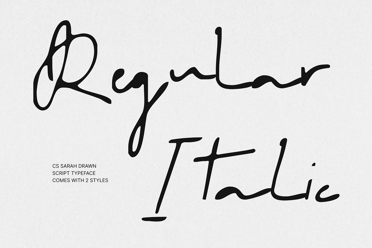 CS Sarah Drawn, a Script Font by Craft Supply Co. (Photo 6 of 8)