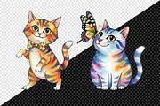 Quirky Cats Sublimation Clipart, an Illustration by Creative Art (Thumbnail 5 of 9)