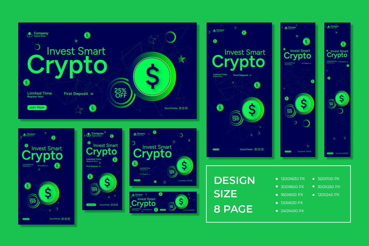 Cryptocurrency Web Banner, an UI Kit Template by CreativeShaper (Photo 1 of 4)