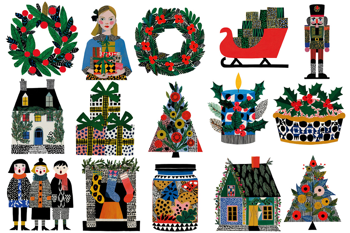 Watercolor Christmas Clipart, an Illustration by Designworld (Photo 3 of 5)