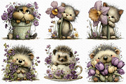 Spring Peeking Animals Clipart, an Illustration by Craft Nest (Thumbnail 4 of 12)