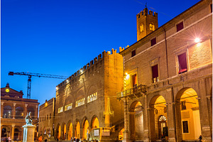 Municipal buildings on Piazza Cavour in Rimini - Italy, an Architecture Photo by Leonid Andronov