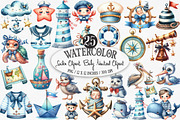 Sailor Clipart, Baby Nautical PNG, an Illustration by Designking (Thumbnail 1 of 4)
