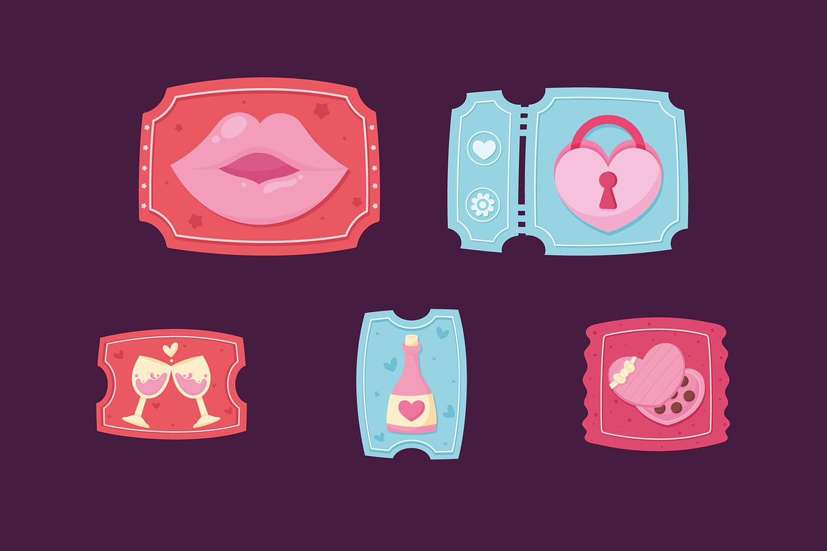 Valentine Love Illustration Set preview 2