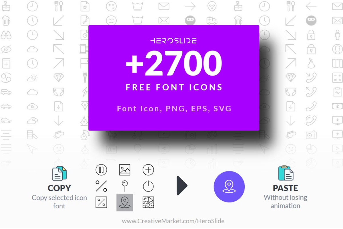 +2700 FontIcons for Powerpoint, a Presentation Template by MeemSlide