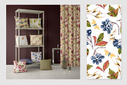 Autumn botanical seamless patterns, an Illustration by Kate Lanbina (Thumbnail 4 of 13)