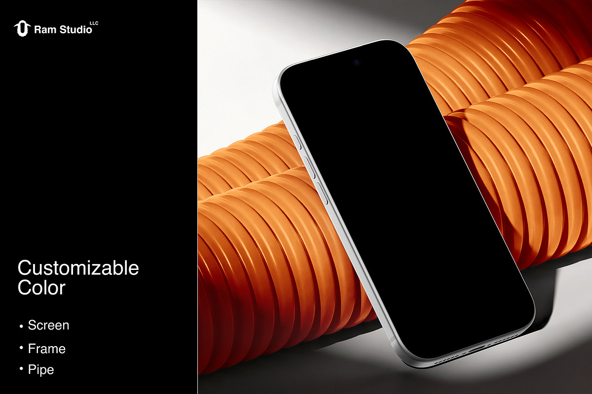 Minimal iPhone 17 Pro Mockup, an iPhone Mockup by RamStudio2 (Photo 7 of 9)