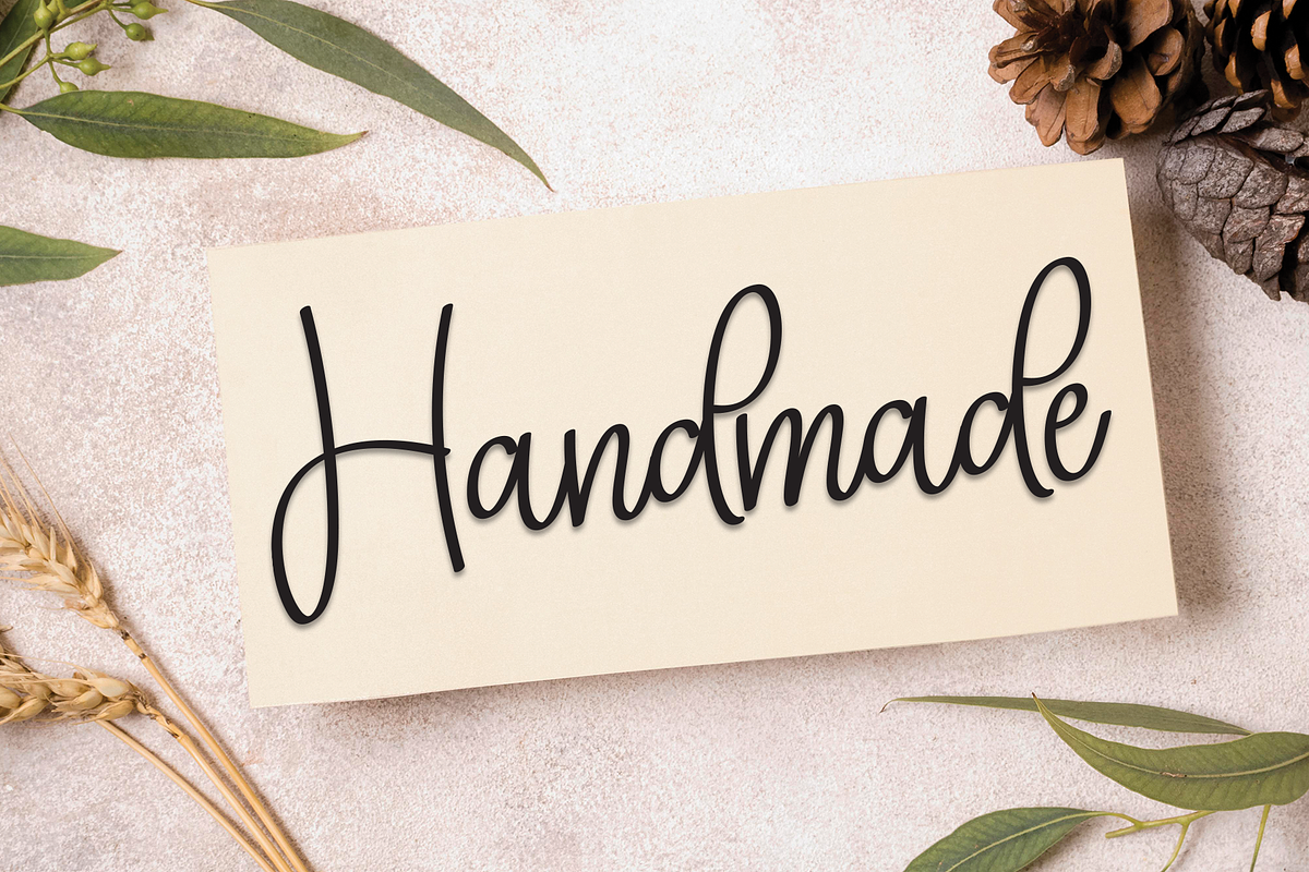 Embroidery Winter | Script Font, a Handwritten Font by Scratchones (Photo 3 of 8)