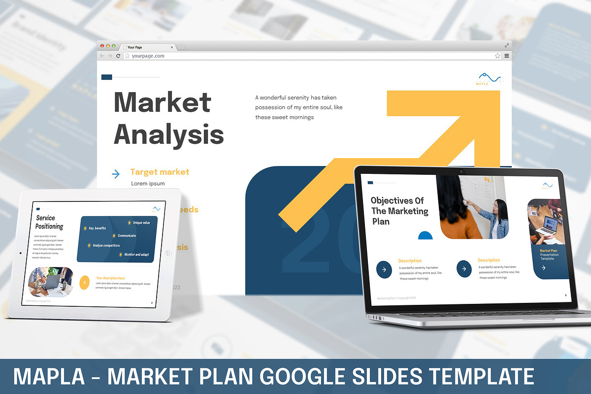 Mapla - Market Plan Google Slides, a Presentation Template by SlideFactory (Photo 1 of 4)