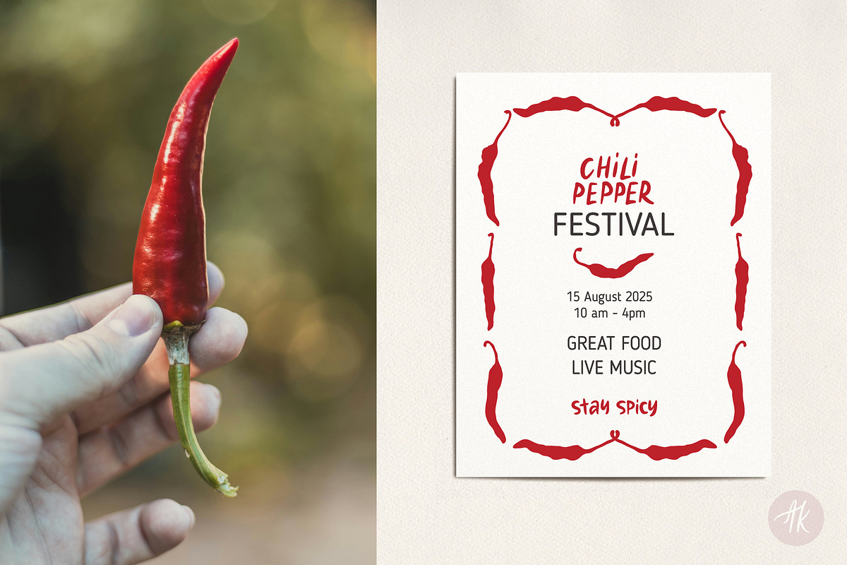 Chili Peppers Set, an Illustration by Alena Koval (Photo 17 of 18)