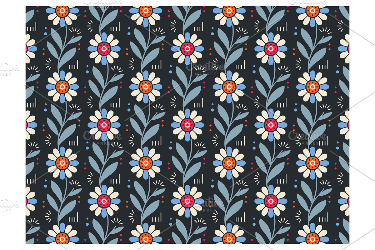 Stylized Floral Pattern, a Pattern Graphic by Creative Backgrounds (Photo 3 of 3)