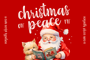 Christmas Peace Font - Script Font