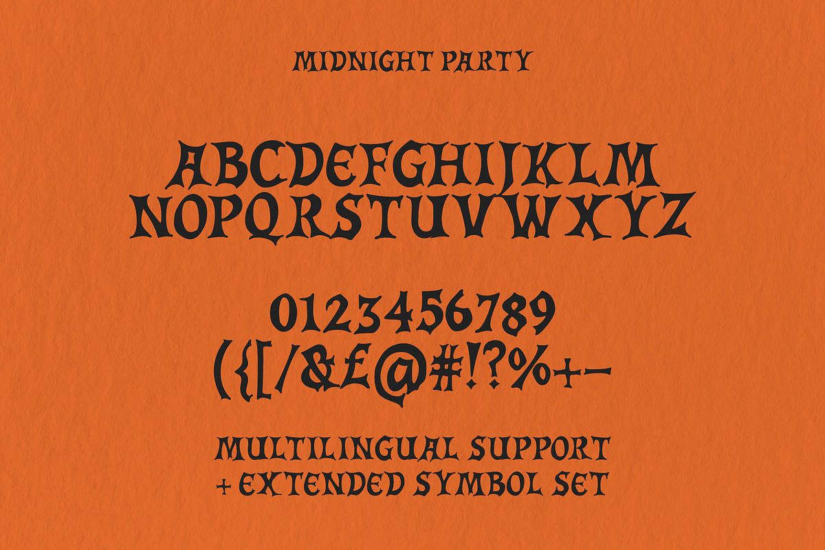 Midnight Party Retro Halloween Font, a Sans Serif Font by BilberryCreates (Photo 9 of 9)