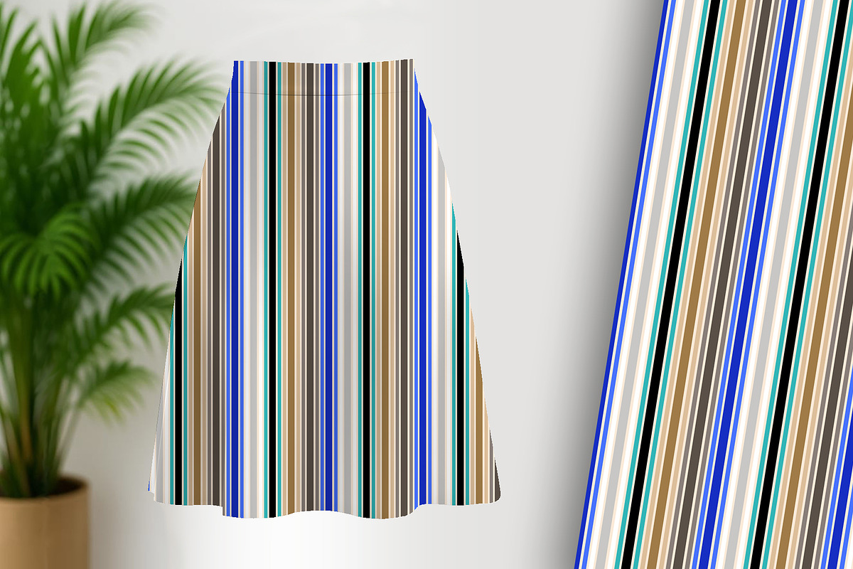 Floral Mums Stripe Seamless, a Pattern Graphic by Sharon Schwalbe (Photo 2 of 6)