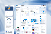 Learning Management System Dashboard, an UI Kit Template by peterdraw (Thumbnail 1 of 7)