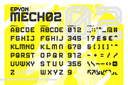 EPYON MECH Futuristic Typeface, a Font by Alex-Banks Type (Thumbnail 4 of 6)