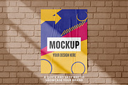 Poster Mockup on Brick Wall PSD, an Advertising Mockup by Bruno's Shop (Thumbnail 2 of 4)