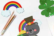 Happy St. Beartrick Day Clip Art, a Seasonal Illustration by Cozy Cat Design (Thumbnail 4 of 10)
