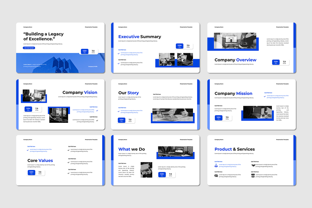 Company Profile PowerPoint Template, a Presentation Template by QR Design Studio (Photo 2 of 3)