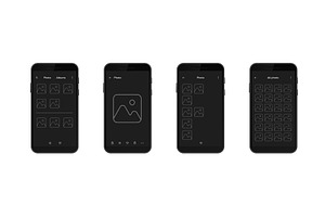 Smartphone displaying photo gallery, an Object Illustration by skripnikbb