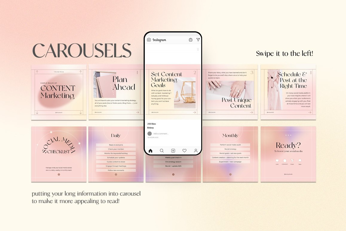 Instagram Gradient Coach | CANVA PS, a Social Media Template by Eviory