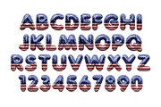 PATRIOT - USA flag foil balloon font, a Handwritten Font by ink drop (Thumbnail 3 of 5)
