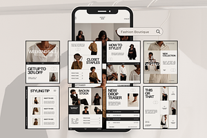 Fashion Boutique Instagram Template, a Social Media Template by createwithsarina