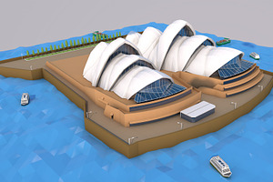 Low Poly Sydney Opera House Landmar