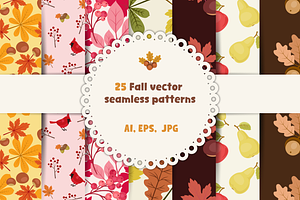 Fall Vector Seamless Patterns