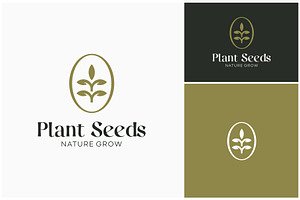 Wheat Grain Plant Seed Logo, a Branding & Logo Template by ika trisiana