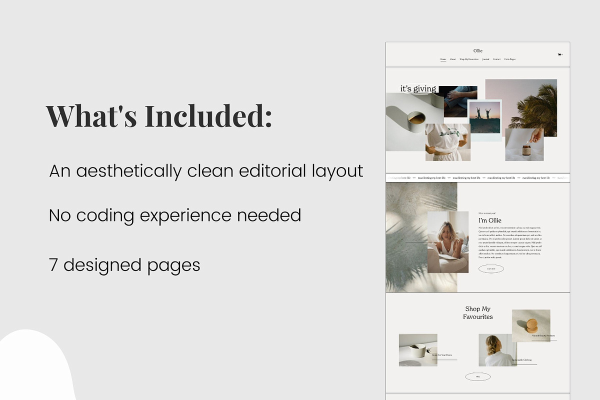 Aesthetic Squarespace 7.1 Template, a Squarespace Template by Forth and Wild (Photo 3 of 9)