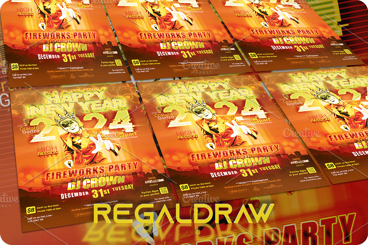Fireworks Party Flyer, a Flyer Template by regalDRAW (Photo 3 of 6)