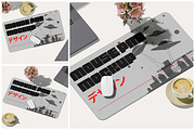 Mousepad Mockup, a Merchandise Mockup by Unerispace (Thumbnail 1 of 5)