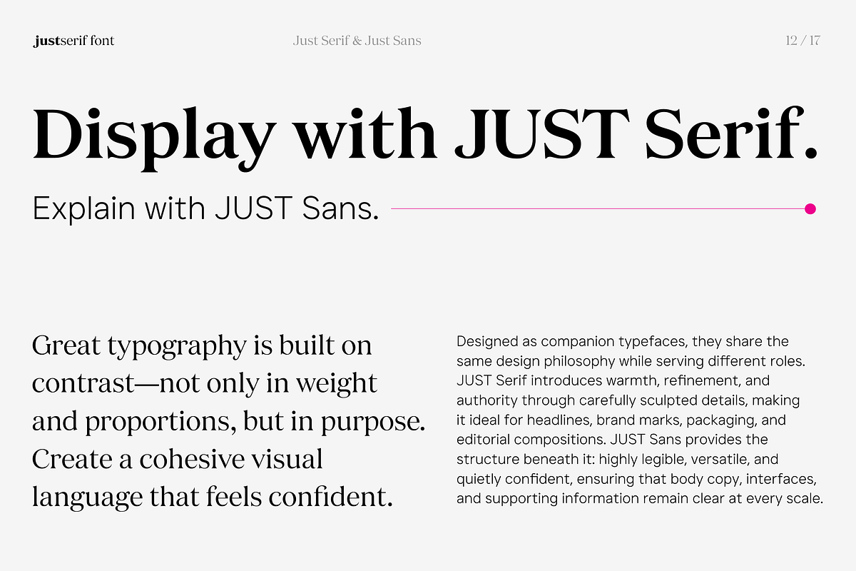 JUST Serif Modern Editorial Typeface, a Serif Font by JUST Creative (Photo 12 of 17)
