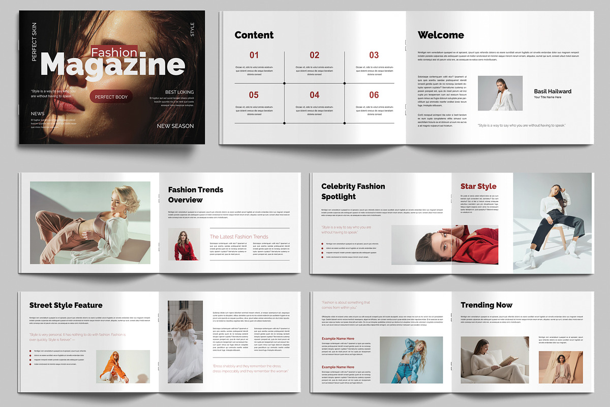 Fashion Magazine Layout Design
