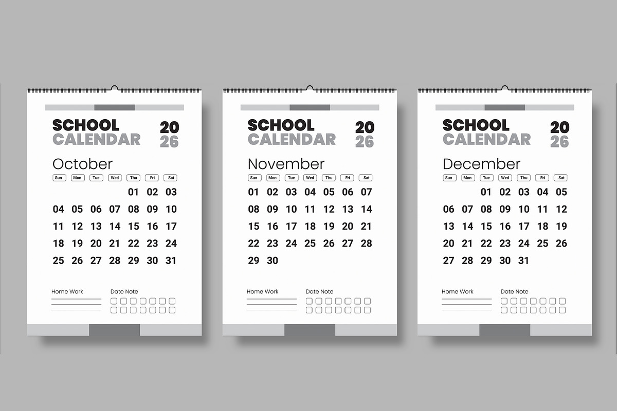 School Calendar 2026, a Stationery Template by ContestDesign (Photo 5 of 5)