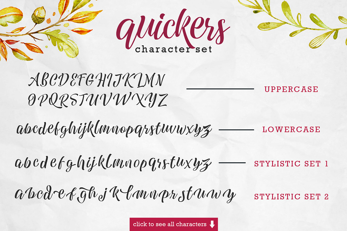 Quickers Typeface, a Script Font by Arterfak Project (Photo 12 of 13)