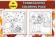 Cute Thanksgiving Coloring Page, a Seasonal Illustration by Salaly (Thumbnail 10 of 10)