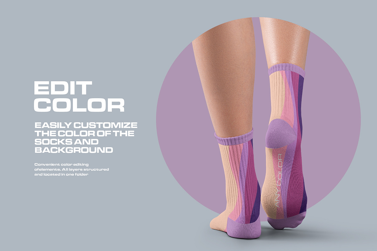 7 Mockups Medium Socks, a Bottom Mockup by Grow Design Craft Studio (Photo 2 of 7)