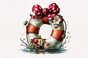 Whimsical Summer Lifebuoy Clipart, an Illustration by CreationArt (Thumbnail 8 of 10)
